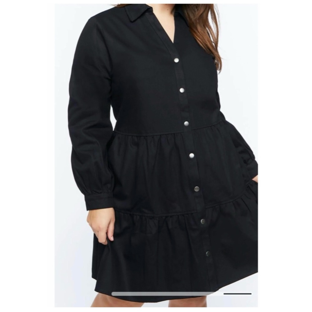 Forever 21 Plus Size Tiered Babydoll Shirt Dress